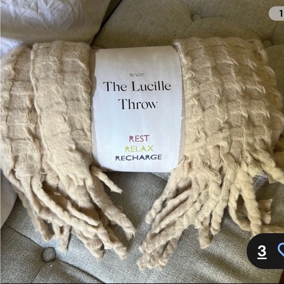Anthropologie Other - NWT Warm and Cozy Anthropologie “The Lucille Throw” in Neutral 50x70”